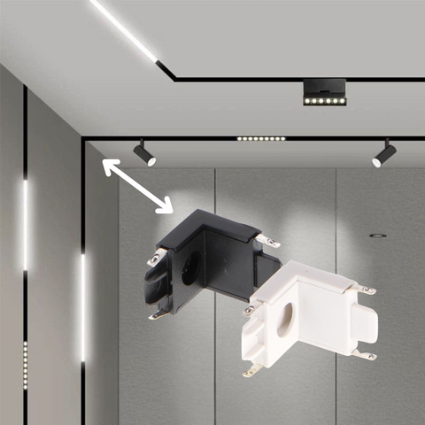 conector colt sina magnetica, conector L sina magnetica, conector imbinare sina magnetica, conector aluminiu sina magnetica, conectori sine magnetice, led-box.ro