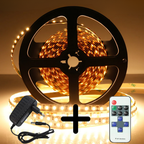Kit banda LED 12V SMD2835 300LED cu sursa alimentare si controler RF