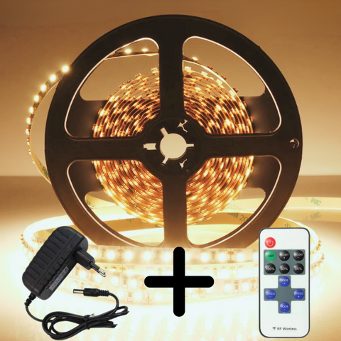 Kit banda LED 12V SMD2835 300LED cu sursa alimentare si controler RF