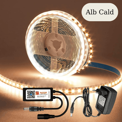 kit banda led, banda led smart, kit banda led 5m, banda led tuya, banda led smd 3528 5m, banda led cu sursa alimentare, banda led 12v 5m, banda led dedeman 5m, banda led control tuya, banda led bucatarie, banda led interior, banda led living,led-box.ro