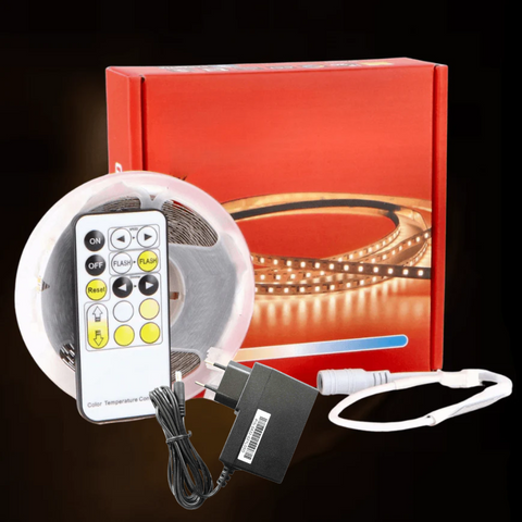 kit banda cct 5m, banda led cct cu telecomanda si sursa, banda led cct 5m, banda led flexibila interior, banda cct cu telecomanda, led-box.ro
