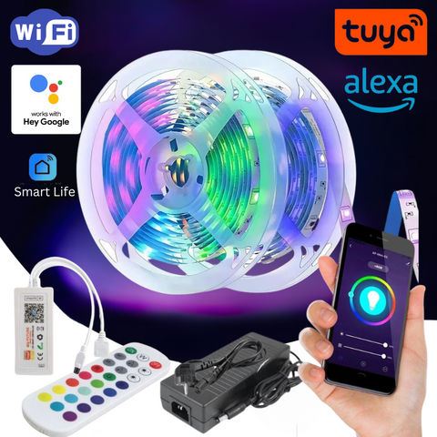 kit banda led, banda led multicolora, banda led smart, banda led compatibila tuya, banda cu leduri multicolore, banda led control aplicatie, kit banda rgb, banda rgb, kit banda rgb 10m, banda rgb cu telecomanda, banda rgb cu sursa alimentare, banda led rgb dedeman, banda rgb bucatarie, banda led interior, led rgb living, banda led 10m