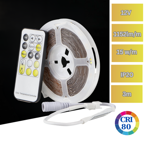 kit banda led, lit banda 12v cct, kit complet banda cct 12v, banda led interior, banda led lumina alba cu telecomanda, led-box.ro