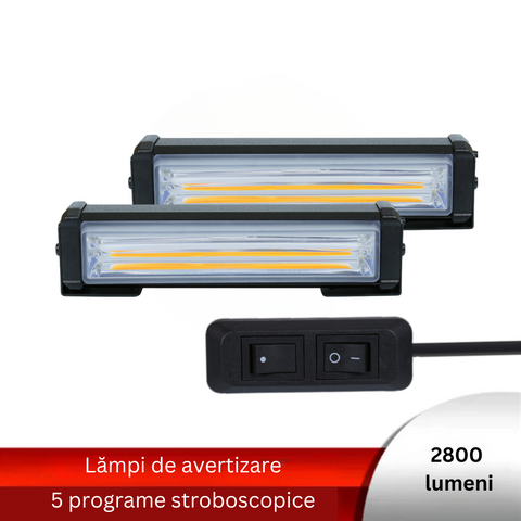 lampa led auto, lampa avertizare, lampi auto strobo, set lampi auto avertizare, lampi auto stoboscopice, led-box.ro