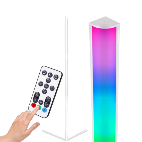 lampa de podea, lampa de colt, lampadar, lampa led multicolora, lampa de camera, lampa de colt led rgb, lampa colt RGBCCT, lampi de camera, lampi led colt, lampi led rgb ieftine, lampa led colt dedeman, lampa de colt cu telecomanda, lampa lumina ambientala, led-box.ro