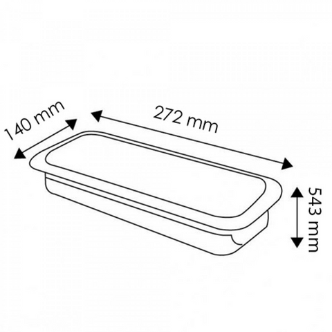 lampa iluminat urgenta led, dimensiuni in mm 140x272x543mm, led-box.ro