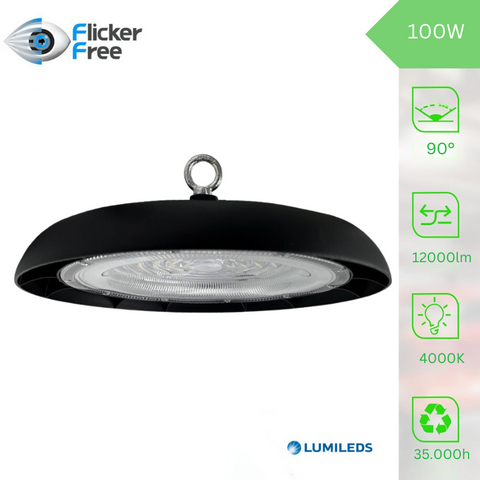 lampa led industriala, lampa ufo, lampa fara palpaire, lampa depozite, lampa led spatii comerciale, lampi industriale, iluminat industrial, lampa highbay, lampa led 100W, lampa industriala IP65, led-box.ro