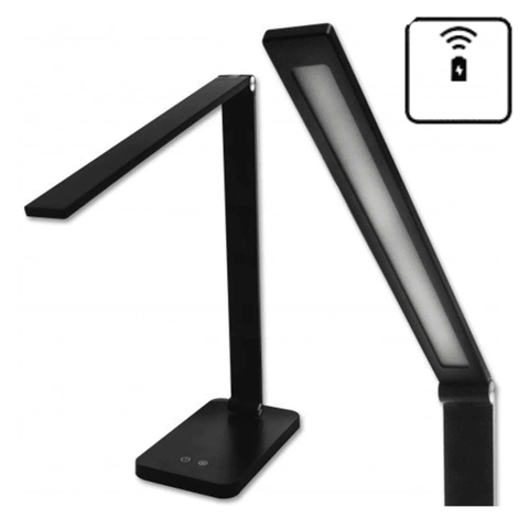 Lampa LED de birou Ingrid, baza cu incarcare wireless, 7W 2700-6000K, negru - led-box.ro