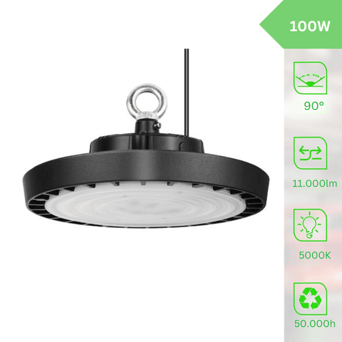 Lampa LED Industriala High Bay Suspendata, 100W/11000lm 5000K, IP65 - led-box.ro