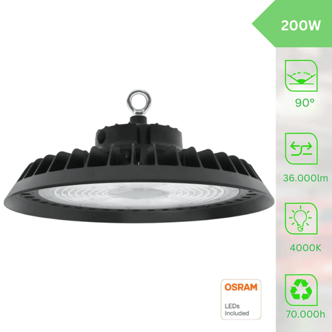 Lampa LED Industriala UFO, Serie A 200W 1-10V, IP65 - led-box.ro