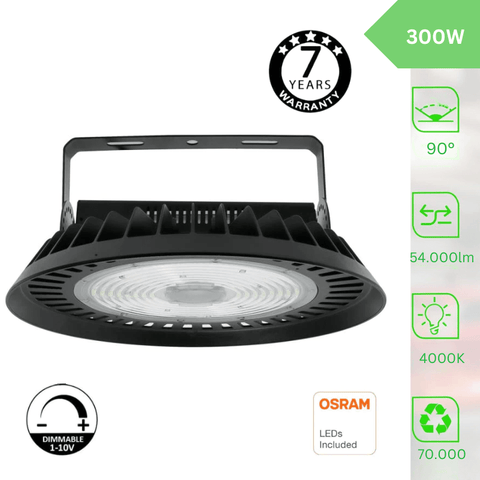 Lampa LED Industriala UFO, Serie A 300W, dimabila, IP65 - led-box.ro