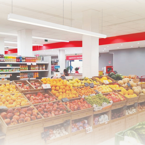 lampa led liniara, lampa liniara 40w, lampa led 40w, lampa led iluminat industrial, lampi liniare spatii comerciale, lampi liniare depozit, lampa liniara CCT, led-box.ro