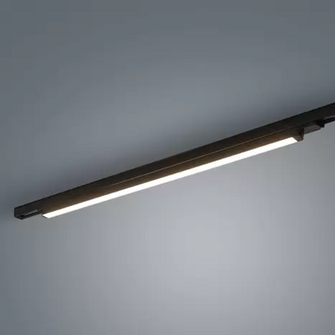 lampa led liniara, lampi pe sina, lampi liniare sina, iluminat sina led, lampi iluminat sina, lampa neagra pe sina, led-box.ro