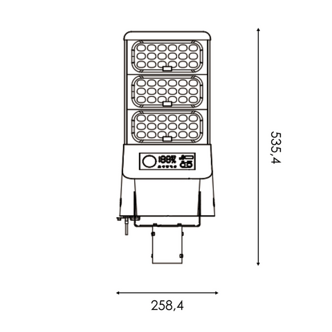 Lampa LED hibrid, chip Osram CCT, 6000lm, putere 16W, dimensiune 258x535, led-box.ro