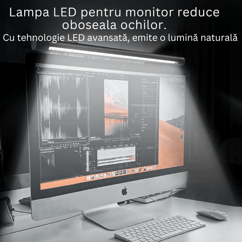 lampa led monitor, lampa de monitor, lampa led pentru monitor, lampa monitor , lampa pentru monitor, lampa led calculator, lampa antipalpaire monitor, lampa anti-glare - led-box.ro