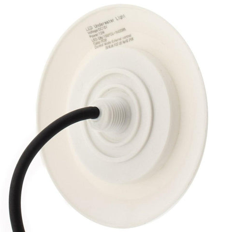 Lampa LED RGB piscina, DC12V-24V, IP68, din plastic, 130x130x12mm, alb - led-box.ro