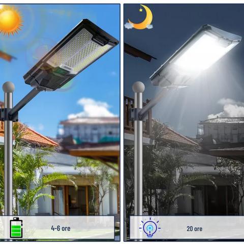 Lampa LED solară stradală 400W cu lumină alb rece 6000K