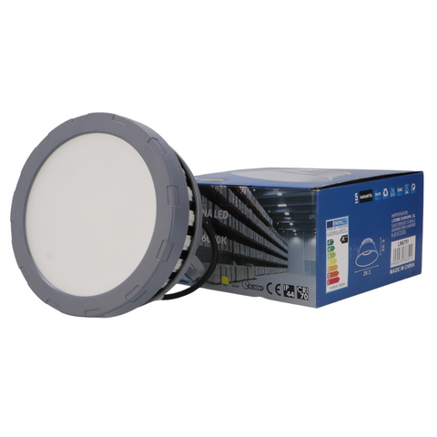 Lampă LED suspendată UFO cu unghi de iluminare de 90°, opțional 120°, led-box.ro