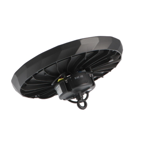 Lampă industrială LED UFO 200W cu carcasă neagră din aluminiu, driver philips, led-box.ro