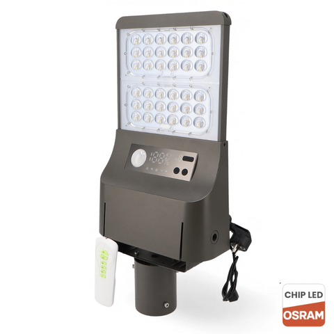 lampa cu incarcare solara + 230v, control cu telecomanda, led-box.ro
