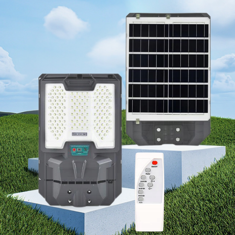 Iluminat solar stradal LED 400W cu senzor PIR și senzor crepuscular