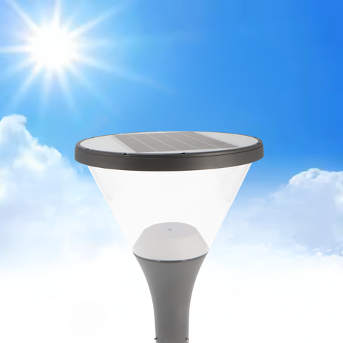 Lampa cu panou solar pentru parcuri, alei, centre comerciale parcari, led-box.ro