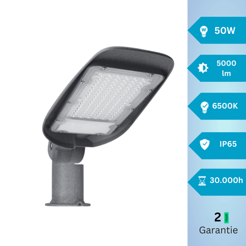 Lampa stradala LED DOB SLIM 50W 100 lm/W 6500K, gri - led-box.ro