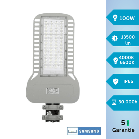 Lampa stradala slim 100W, chip Samsung, 135lm/W IP65 - led-box.ro