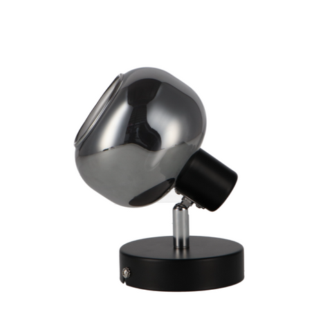 Aplica compactă Seria Glass cu bec E14, sticlă și metal
