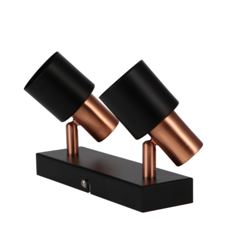 Spoturi orientabile plafonieră GU10, design minimalist negru