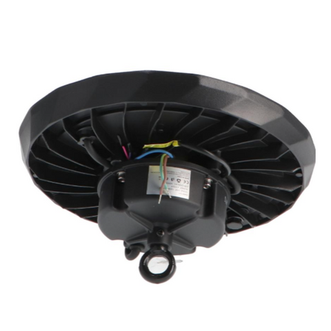 Lampă industrială LED UFO 100W cu carcasă neagră din aluminiu, driver Philips led-box.ro