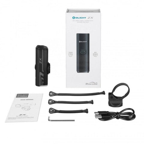 Lanterna bicicleta Olight ZX, lanterna far bicicleta, lanterna reincarcabila, lanterna profesionala bicicleta, far bicicleta, far trotineta, lanterna puternica bicicleta, led-box.ro