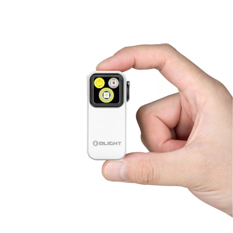 Lanterna Olight Oclip Pro reîncărcabilă rapid prin USB-C, alba