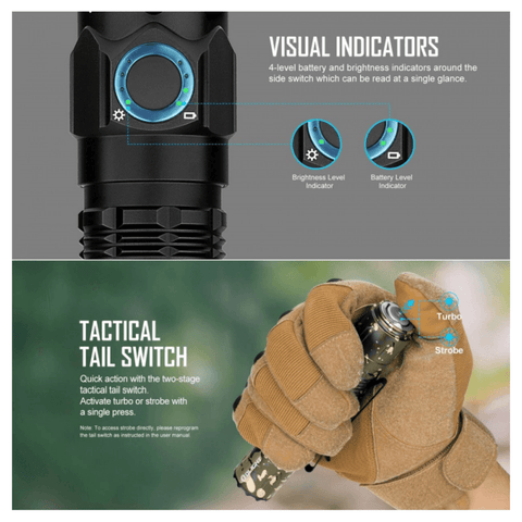 Lanterna LED Olight Warrior 3 outdoor si inspectii