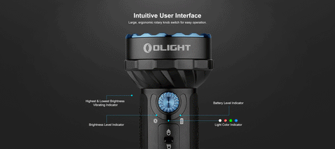 lanterna led reincarcabila, lanterna tactica, lanterna puternica, lanterna Olight, lanterna profesionala Marauder Mini, lanterna led cu acumulator, lanterna premium, led-box.ro