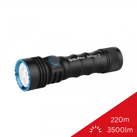 Lanterna reincarcabila Olight Seeker 3, lanterna led reincarcabila, lanterna tactica, lanterna puternica, lanterna Olight, lanterna profesionala, lanterna led cu acumulator, lanterna premium, led-box.ro
