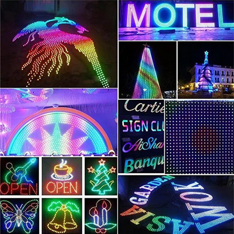 Module LED SMD, modul pixel, modul digital, pixeli digitali, LED-uri adresabile, Sistem de pixeli RGB, Tehnologie LED avansată, Iluminare dinamică, Efecte luminoase personalizabile, Proiecte de iluminat, lumini publicitare, led-box.ro
