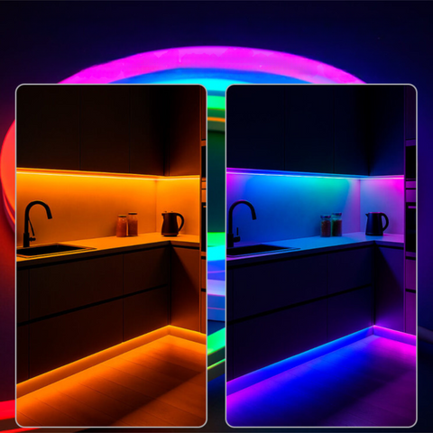 Neon flex flexibil, lumina rgb cct, rezistent la apa si stropi, led-box.ro