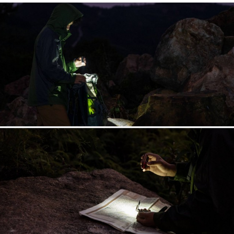 Lanternă Olight Baton 4 aprinsă în modul Turbo, 1300 lumeni