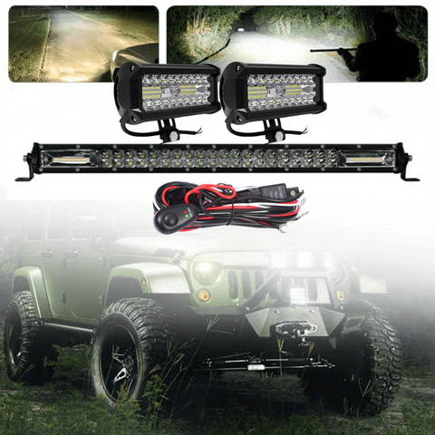 lumini off road, proiectoare auto, led bar auto, bara luminoasa auto, pachet lumini offroad, proiectoare si ledbar auto, ledbar suv, lumini auto jeep, lumini auto offroad-led-box.ro