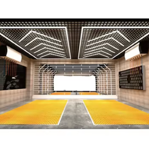 Tavan LED hexagonal 384W cu finisaj alb și montaj pe suprafață
