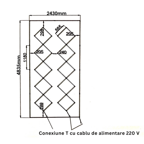 Conexiune modulară panou LED HoneyComb 510 W pentru spații mari