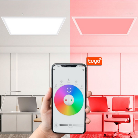 panou led rgb+cct, panou led tuya, panou led patrat 40w, panou led cu telecomanda, panouri led tuya, panouri led rgbcct, panou led smart, panouri led cu telecomanda, led-box.ro