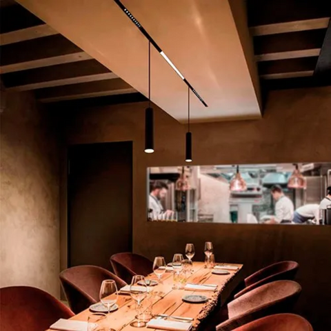 pendul LED magnetic 15w, pendul sina magnetica, pendul led pe sina magnetica, iluminat sina magnetica, sina spoturi magnetice, corpuri iluminat sina magnetica, spoturi negre magnetice, sina magnetica led tavan, iluminat pe sina magnetica, led-box.ro