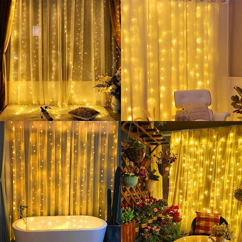 Perdea luminoasă exterior 3 x 1 m, USB, lumină caldă, IP65