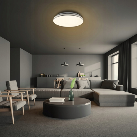plafoniera de tavan 24w alb neutru cu senzor reglabil lux