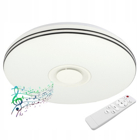 plafoniera led nevada slim 72w rgb cu difuzor audio