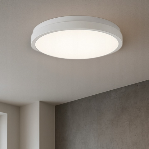 plafoniera universala rotunda alba 2xe27 pentru baie