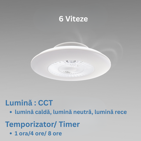 ventilator tavan, ventilator cu plafoniera CCT, plafoniera cu ventilator si telecomanda, corp iluminat cu ventilator, plafoniera led cu ventilator si telecomanda, ventilator tavan cu lumina, plafoniera cu ventilator terasa, led-box.ro