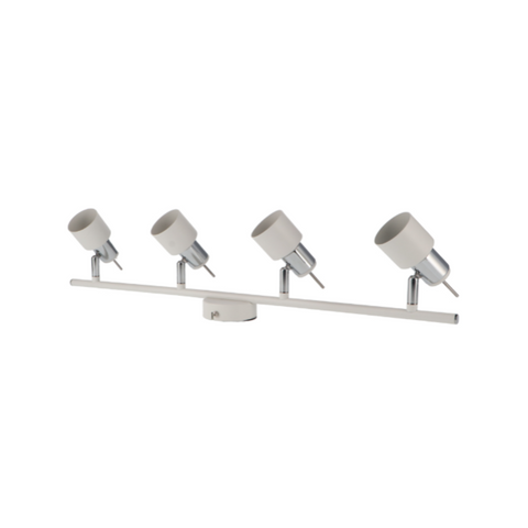 Lampă de tavan albă cu spoturi reglabile 4x GU10, metal durabil